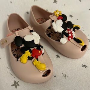 Mini Melissa Disney Minnie Mickey Shoes New Size 7